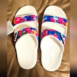 CROCS Sandals Slides Slipons Size Womens 10/Mens 8. Brand New.